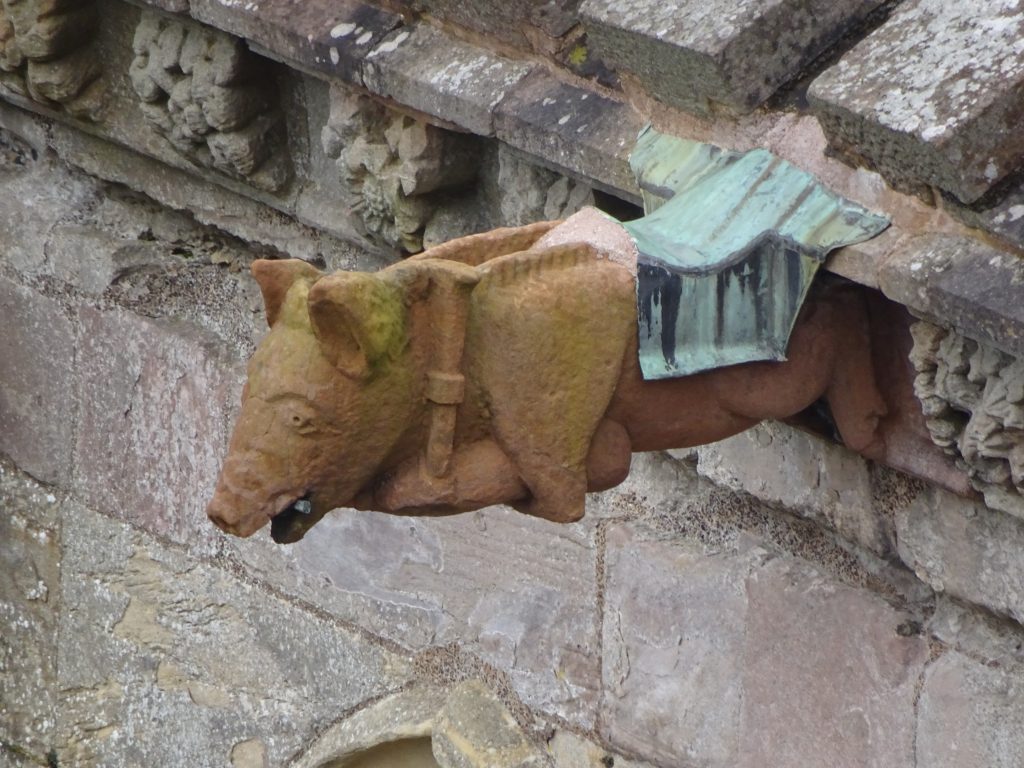 Pig With Bagpipes, Melrose Abbey