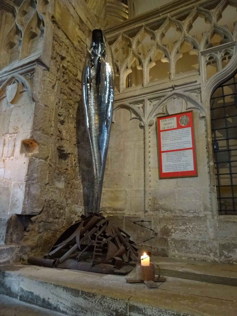 Sculpture Of Mary Inside Tewkesbury Abbey