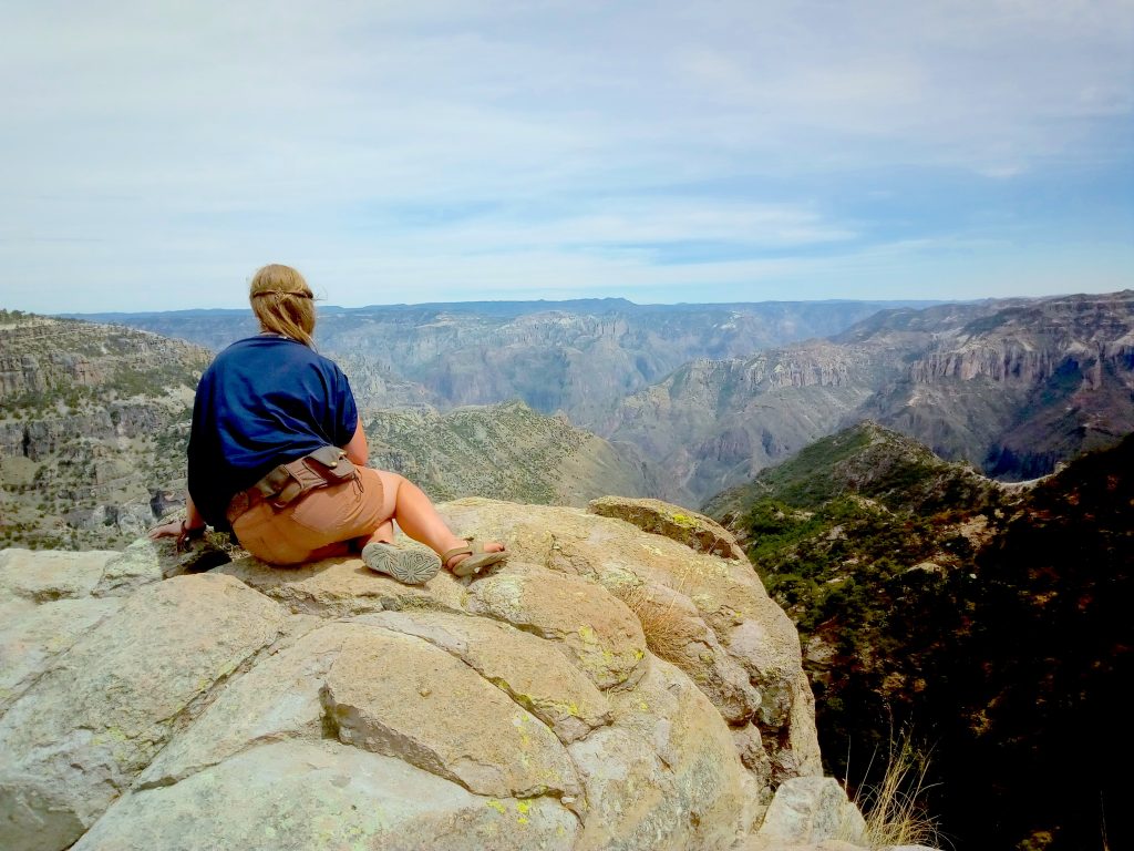 Natpacker Looking Out Over Copper Canyon
