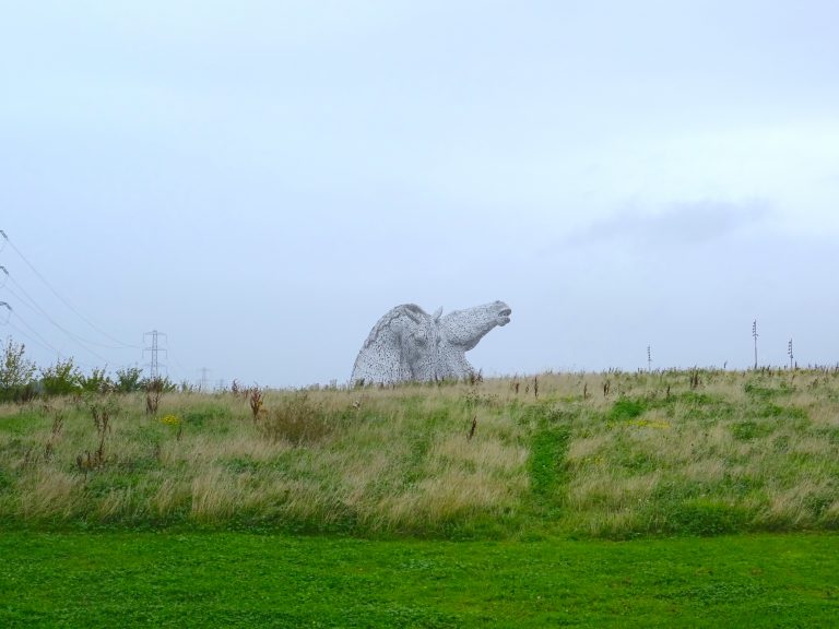 The View Of The Kelpies Form The Carpark