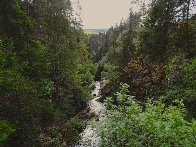 Bruar Falls From The Top Bridge