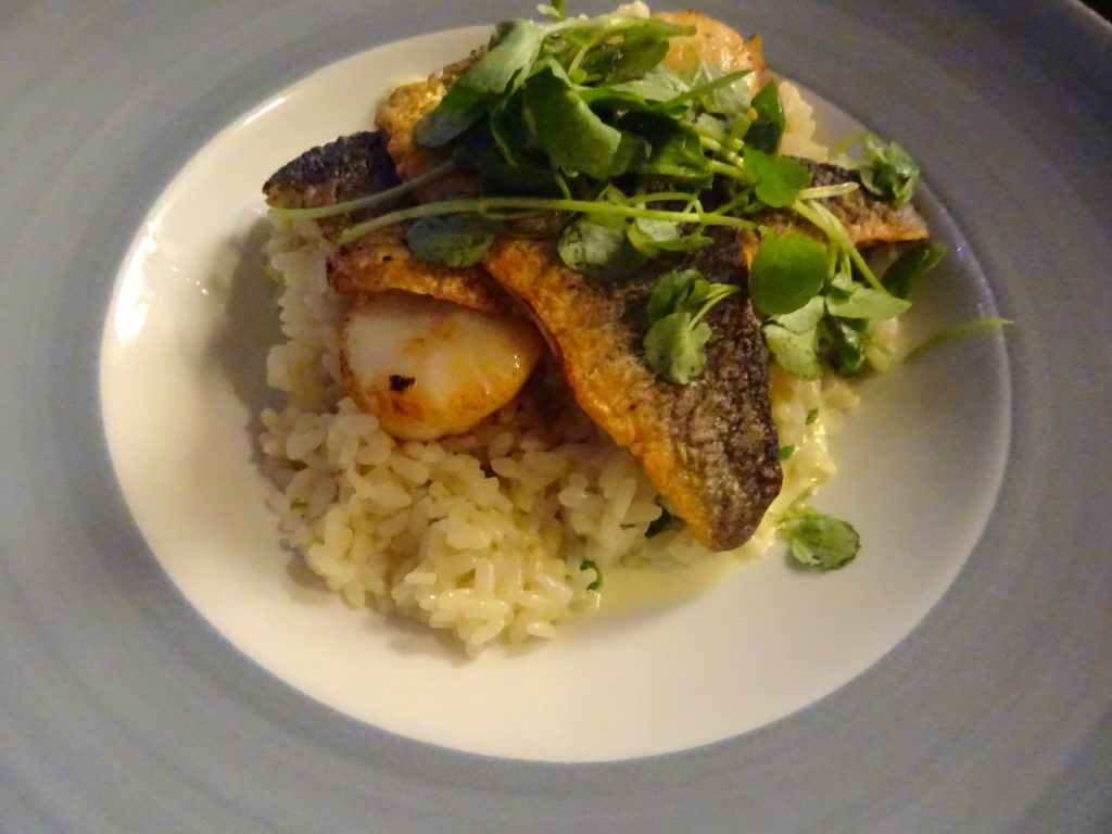 Seabass And Scallop Risotto At The Dirty Duck