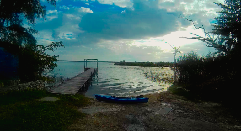 Our First View Of Bacalar Lagoon